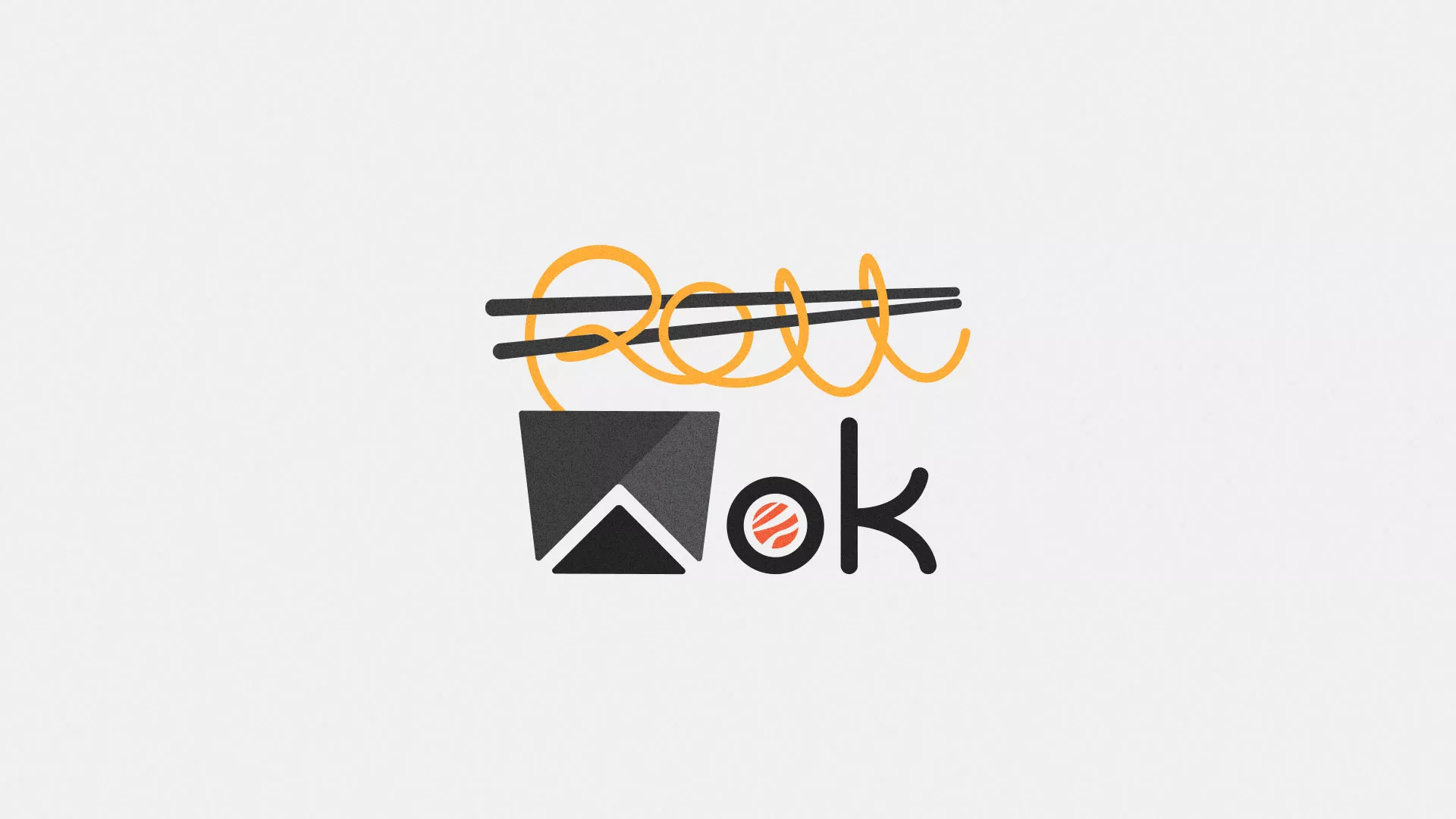 Разработка логотипа суши-бара «Roll Wok Club» в Кирово-Чепецке