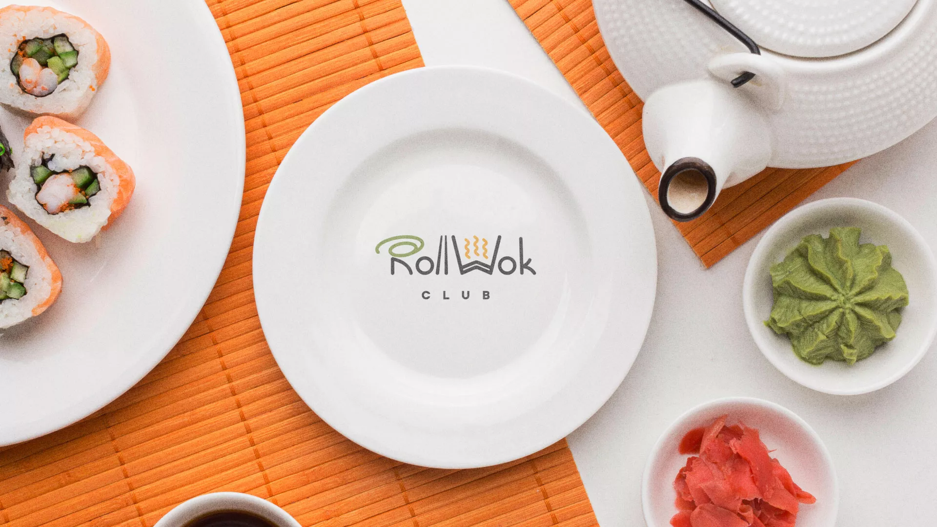 Разработка логотипа и фирменного стиля в Кирово-Чепецке для суши-бара «Roll Wok Club» Разработка логотипа и фирменного стиля в Кирово-Чепецке для суши-бара «Roll Wok Club»